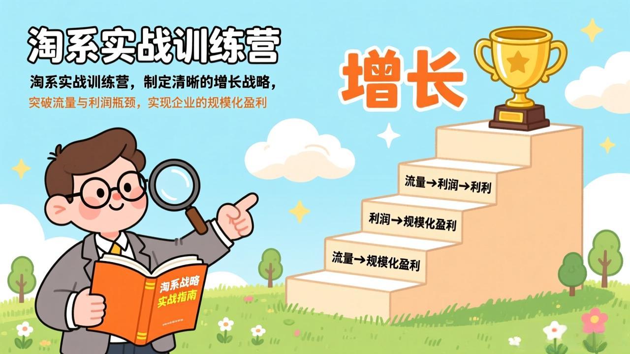 淘系实战训练营，制定清晰的增长战略，突破流量与利润瓶颈，实现企业的规模化盈利-快名资源网