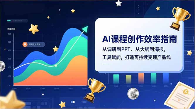 AI课程创作效率指南，从调研到PPT、从大纲到海报，工具赋能，打造可持续变现产品线-快名资源网