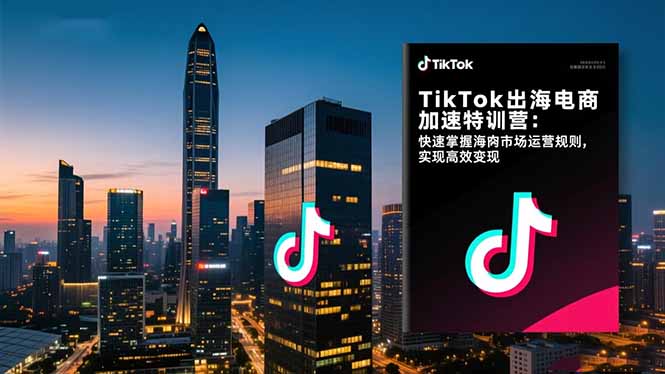 TikTok出海电商加速特训营-更新：快速掌握海外市场运营规则，实现高效变现-快名资源网
