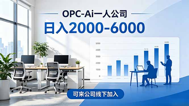 2026创业新风口—OPC一人公司模式震撼首发！日收益2000-6000+，项目绿色长久，安全稳健，合...-快名资源网