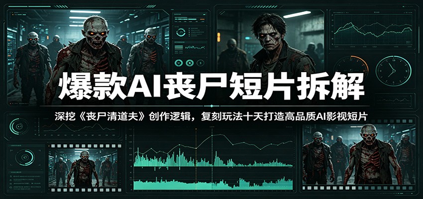 爆款AI丧尸短片拆解：深挖《丧尸清道夫》创作逻辑，复刻玩法快速打造高品质AI影视短片-快名资源网