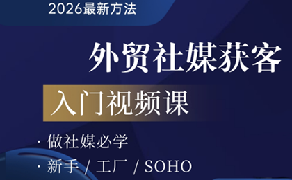 2026外贸社媒获客入门课-快名资源网
