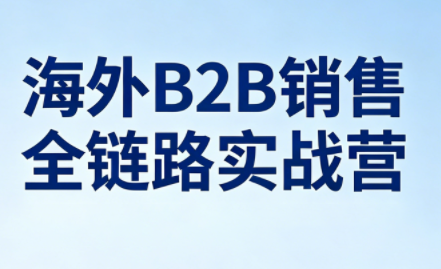 雨哥·海外B2B销售全链路实战营-快名资源网