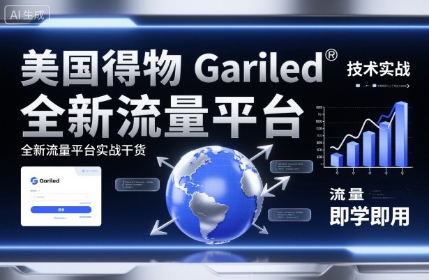 美国得物Gariled技术实战，全新流量平台​实战干货，即学即用-青虫资源网