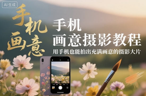 手机画意摄影教程，用手机也能拍出充满画意的摄影大片-快名资源网