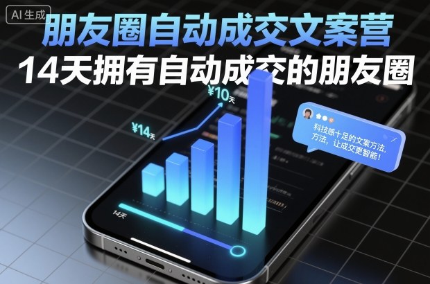 朋友圈自动成交文案营，14天拥有自动成交的朋友圈-快名资源网