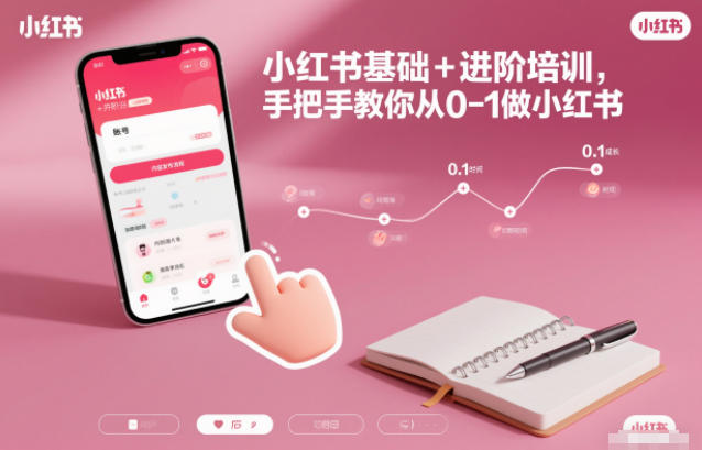小红书基础+进阶培训，手把手教你从0-1做小红书-青虫资源网