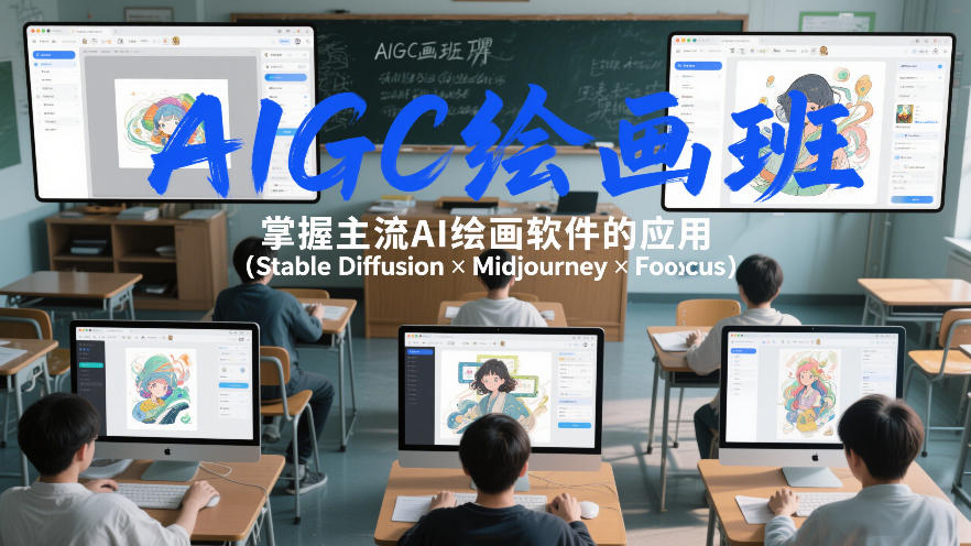 AIGC绘画班，掌握主流Ai绘画软件的应用(Stable Diffusion x Midjourney x Fooocus)-快名资源网