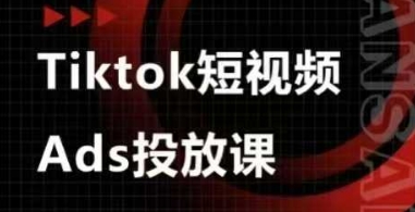 Ads视频投放课，tiktok短视频广告投放课-快名资源网