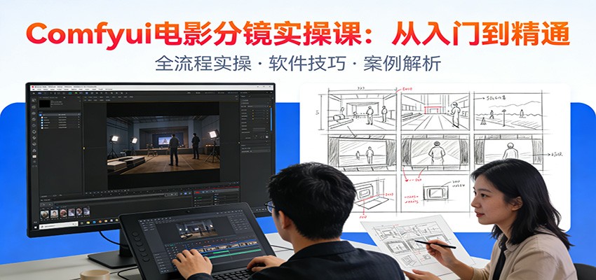 ComfyUI电影分镜实操课：分镜一致性，全流程AI视频制作，零基础也能做专业分镜-快名资源网