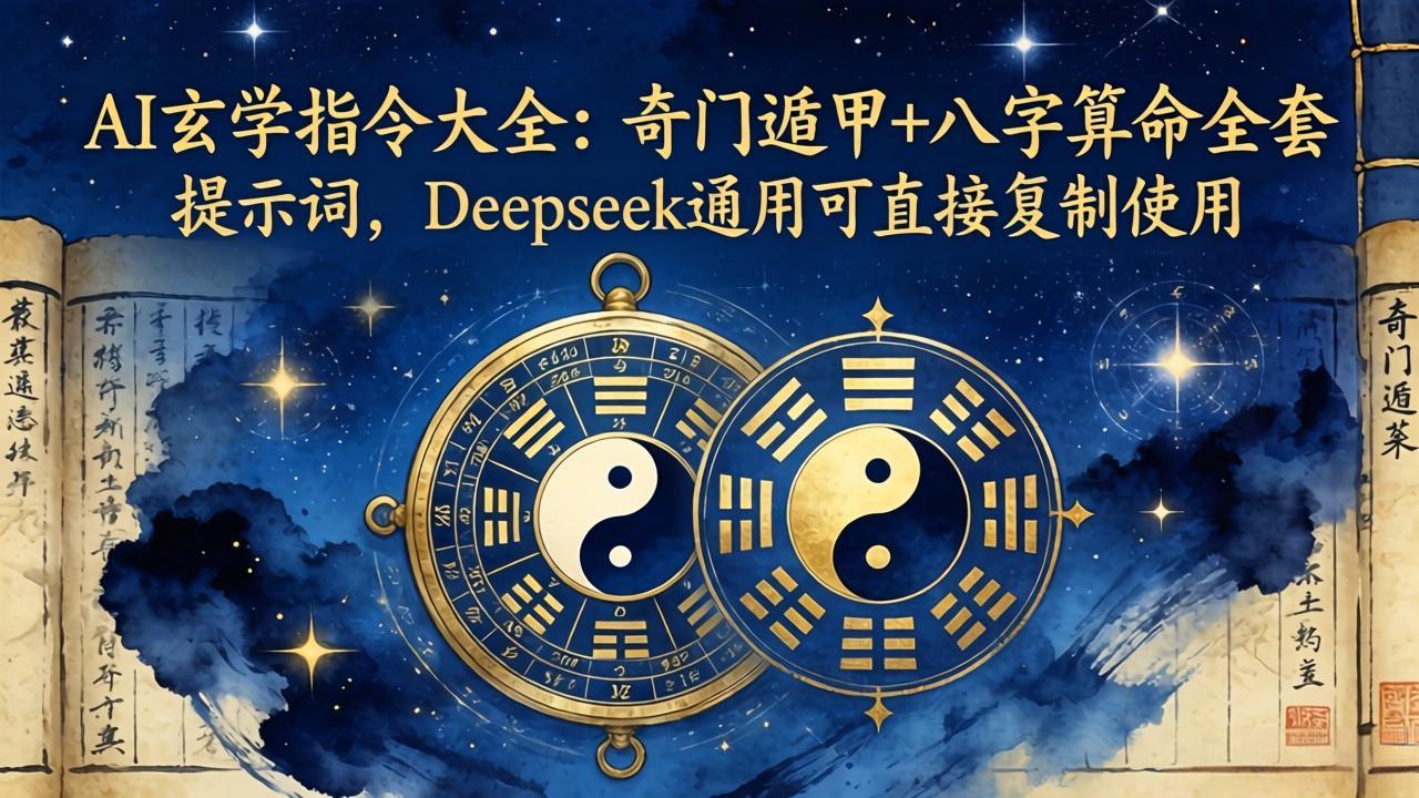 AI玄学指令大全：奇门遁甲+八字算命全套提示词，Deepseek通用可直接复制使用-快名资源网