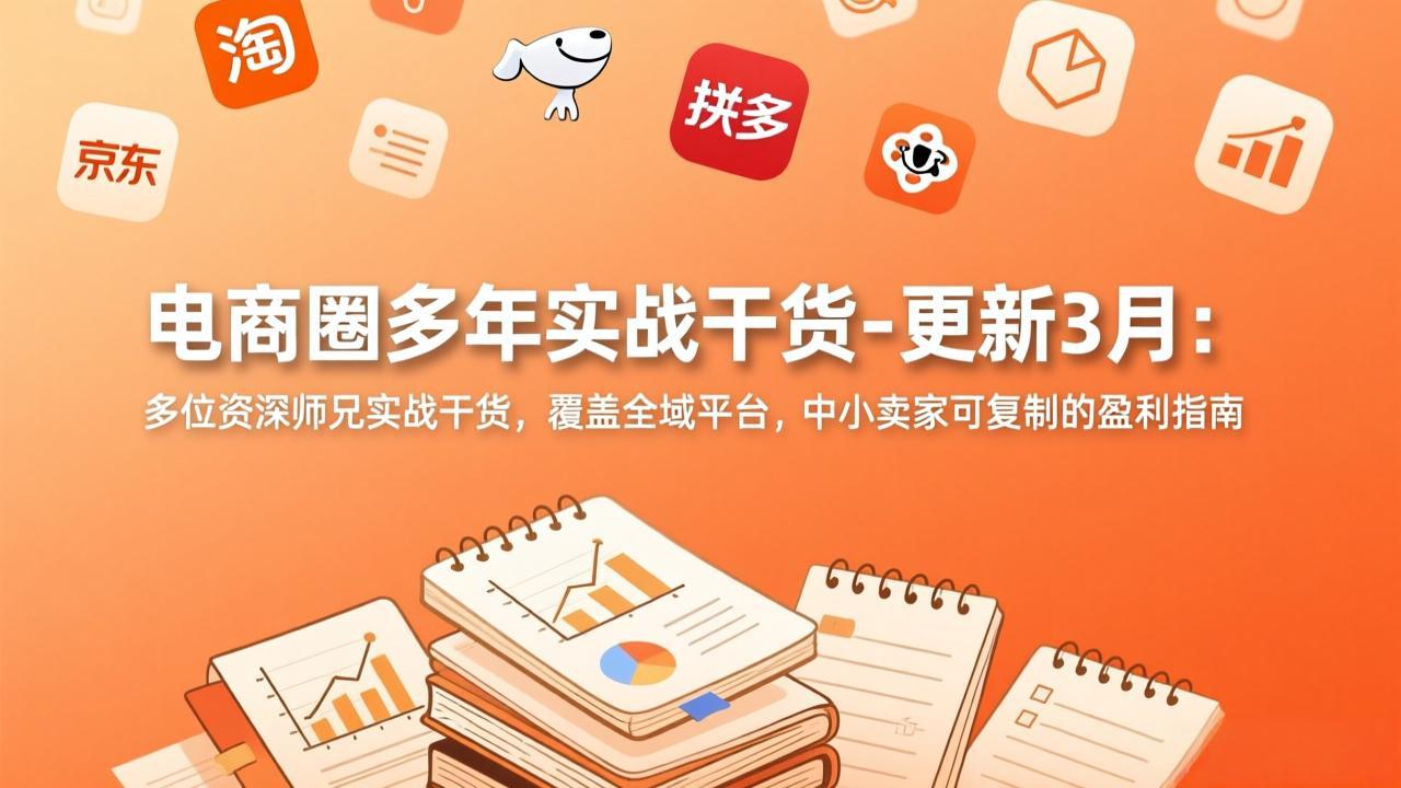 电商圈多年实战干货-更新3月：多位资深师兄实战干货，覆盖全域平台，中小卖家可复制的盈利指南-快名资源网