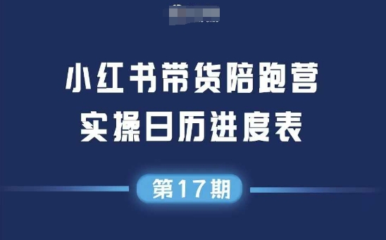小红书第17期带货陪跑营，不囤货，无不直播，无不投流，通过选品+笔记内容+测品+笔记铺量+矩阵运营打爆款(更新)-快名资源网