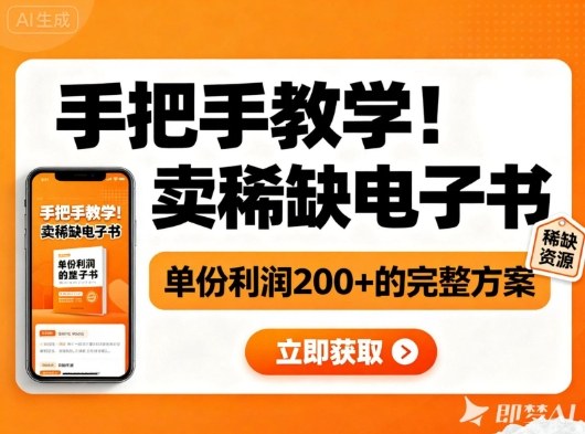 手把手教学！在小红书卖稀缺电子书，单份利润2张+的完整方案-快名资源网