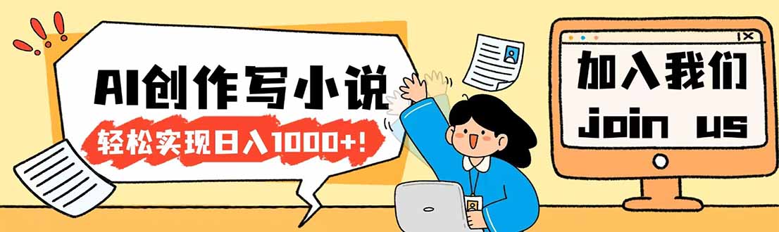 26年最新风口项目AI工具创作写小说，轻松实现日入1000+-快名资源网