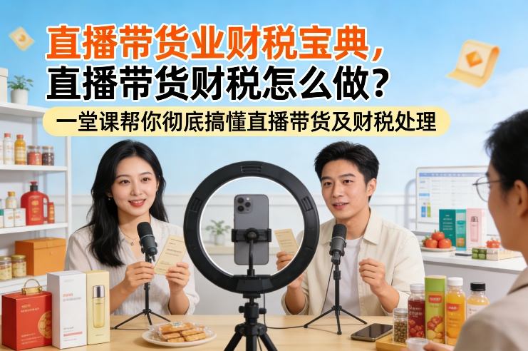 直播带货业财税宝典，直播带货财税怎么做？一堂课帮你彻底搞懂直播带货及财税处理-快名资源网