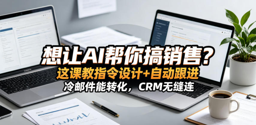 想让AI帮你搞销售？这课教指令设计+自动跟进，冷邮件能转化，CRM无缝连！【原创双语字幕】-青虫资源网