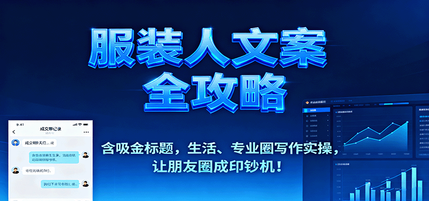 服装人文案全攻略，含吸金标题，生活、专业圈写作实操，让朋友圈成印钞机！-快名资源网