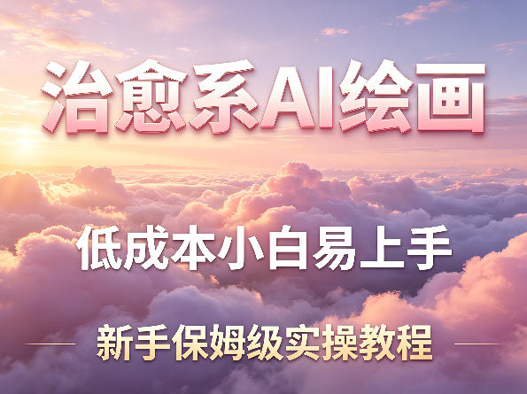 治愈系AI绘画提示词项目，低成本小白易上手，每天10分钟，新手保姆级实操教程-快名资源网