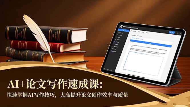 AI+论文写作速成课：快速掌握AI写作技巧，大幅提升论文创作效率与质量-快名资源网