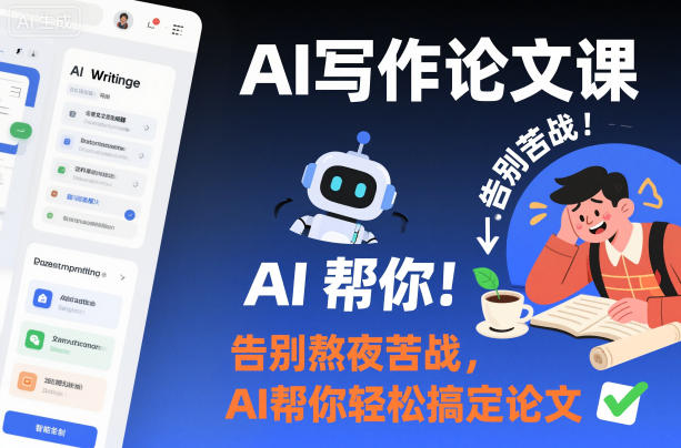 AI写作论文课，告别熬夜苦战，AI帮你轻松搞定论文-快名资源网