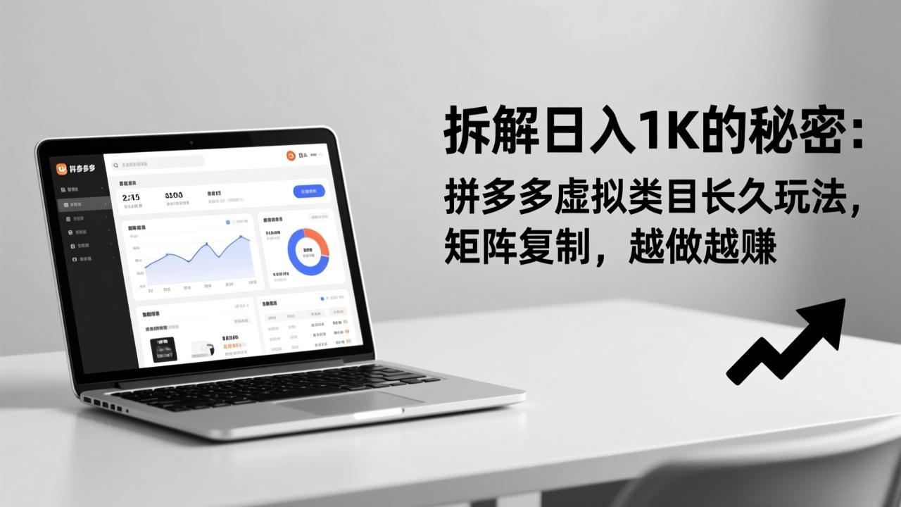 拆解日入 1K 的秘密：拼多多虚拟类目长久玩法，矩阵复制，越做越赚-快名资源网