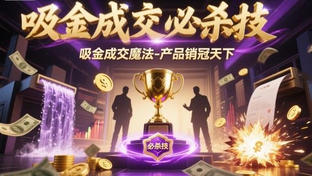 吸金成交必杀技，吸金成交魔法-产品销冠天下-快名资源网