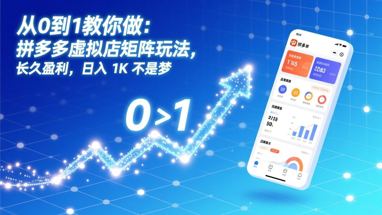 从0到1教你做：拼多多虚拟店矩阵玩法，长久盈利，日入 1K 不是梦-快名资源网