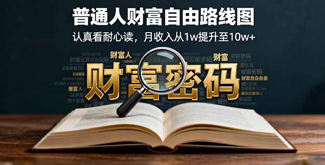 某付费文：普通人财富自由路线图，认真看耐心读，月收入从1w提升至10w+-快名资源网
