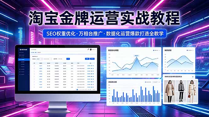 2026 淘宝金牌运营实战教程，SEO权重优化万相台推广，数据化运营爆款打造全教学-快名资源网