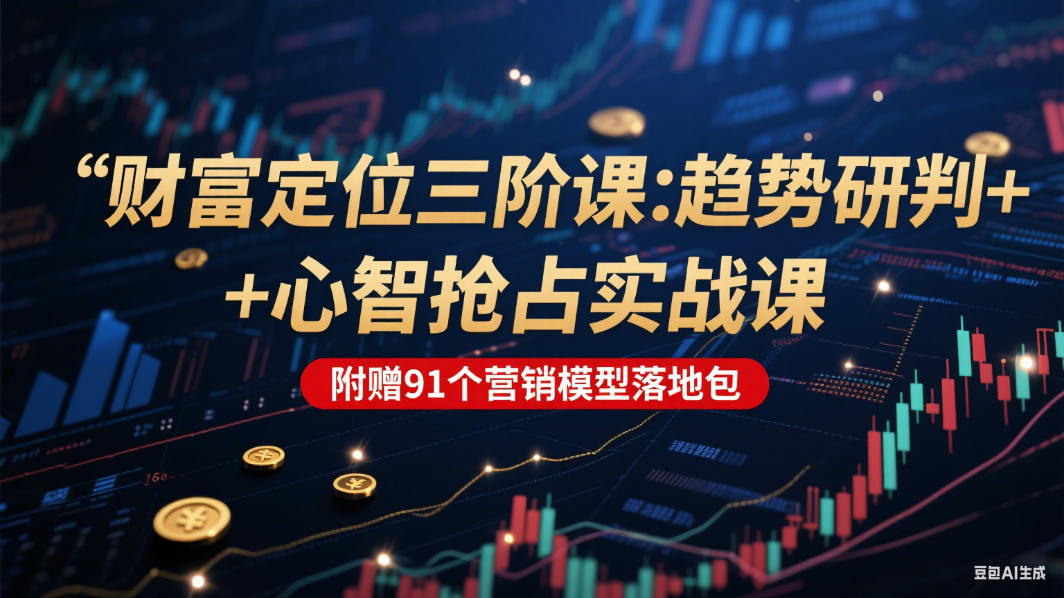 财富定位三阶：趋势研判 + 心智抢占实战课，附赠91个营销模型落地包-快名资源网