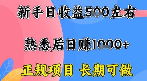 全年可变现项目，收益高无门槛，正规项目，长期可做，一天收益1k+一台电脑在家创业【揭秘】-快名资源网