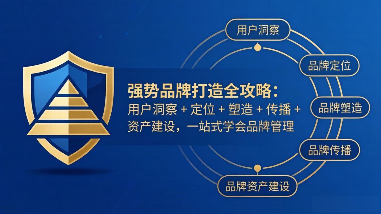 强势品牌打造全攻略：用户洞察 + 定位 + 塑造 + 传播 + 资产建设，一站式学会品牌管理-快名资源网