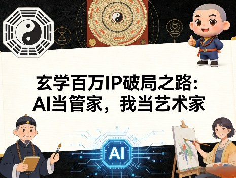 玄学百万IP破局之路：AI当管家，我当艺术家-快名资源网