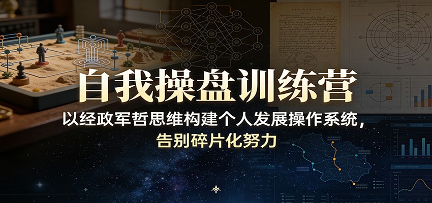 自我操盘训练营：以经政军哲思维构建个人发展操作系统，告别碎片化努力-快名资源网
