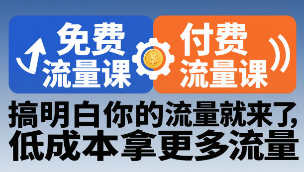 拼多多免费流量课+付费流量课，搞明白你的流量就来了，低成本拿更多流量-快名资源网