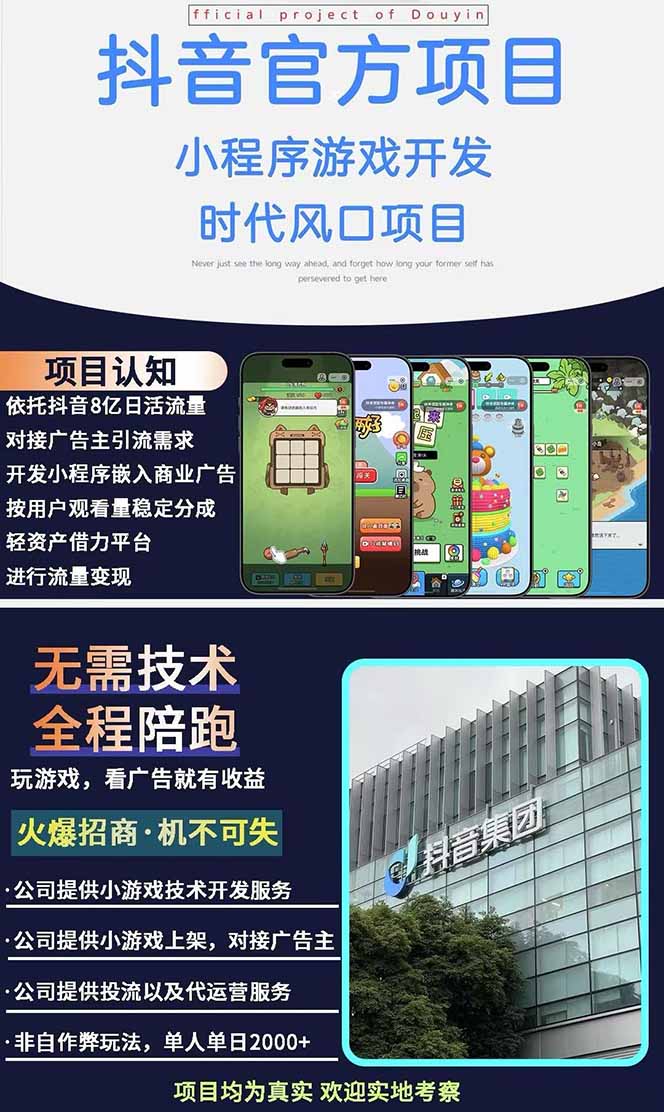 图片[1]-2025最热抖音官方项目 Ai时代风口项目小程序游戏开发 实测单个游戏日收…-青虫资源网