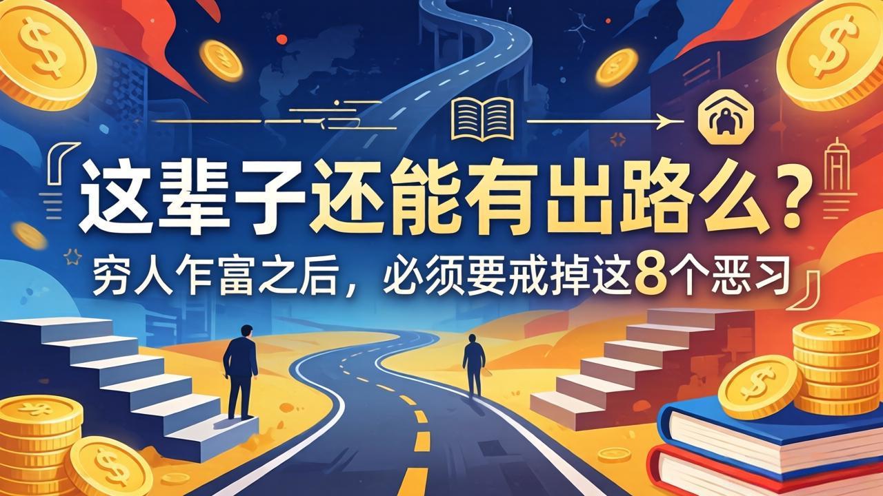 关于人生两篇付费文章【这辈子还能有出路么？】【穷人乍富之后，必须要戒掉这8个恶习】-青虫资源网