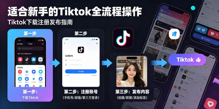Tiktok下载注册发布，适合新手的Tiktok全流程操作-青虫资源网