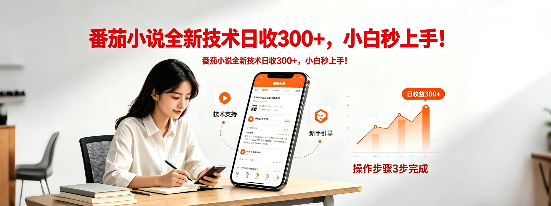 番茄小说全新技术全新玩法！无脑日收300+-快名资源网