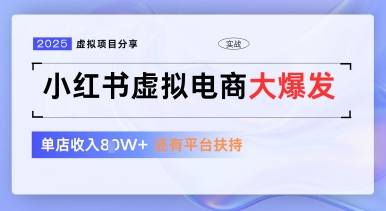 小红书虚拟电商项目，平台大力免费流量扶持，低门槛1拖3玩法-青虫资源网