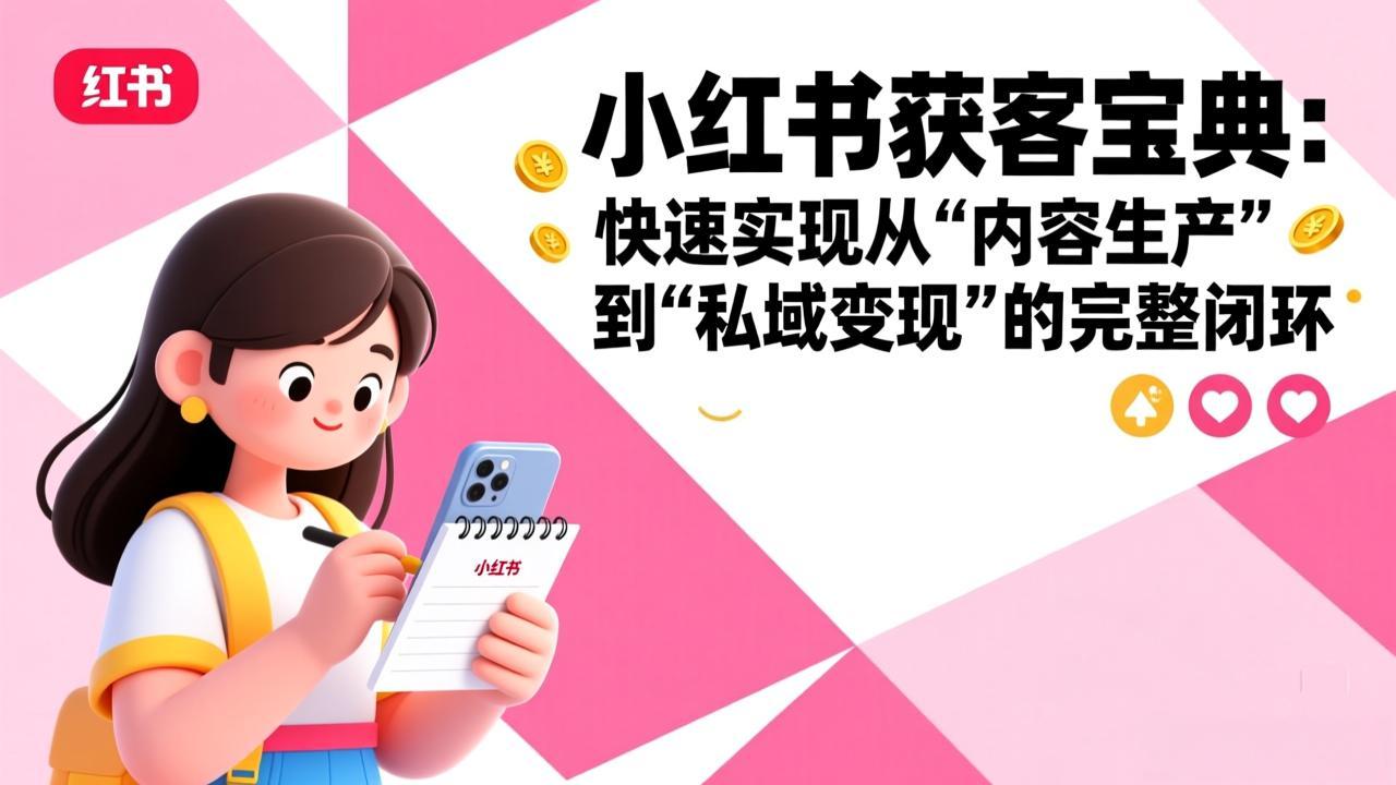 小红书获客宝典：快速实现从“内容生产”到“私域变现”的完整闭环-快名资源网