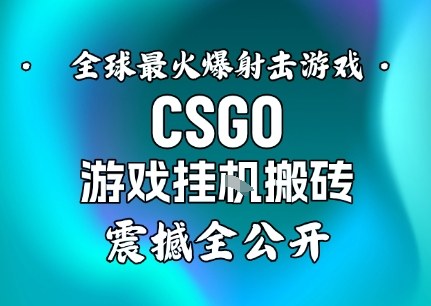 【年底大揭秘】基于全球最火爆的射击CSGO游戏挂G搬砖，日入5张+，震撼公开-快名资源网