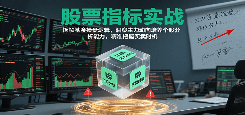股票指标实战，基金操盘逻辑拆解，洞察主力动向培养个股分析能力把握买卖时机(更新)-青虫资源网