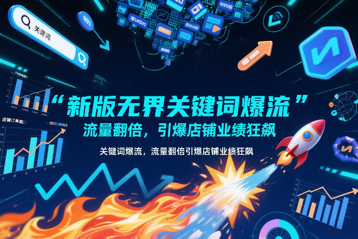 新版无界关键词爆流，流量翻倍，引爆店铺业绩狂飙-快名资源网