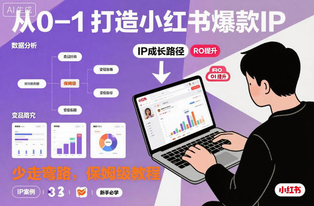 从0-1如何打造一个小红书爆款IP，少走弯路，保姆级教程-快名资源网