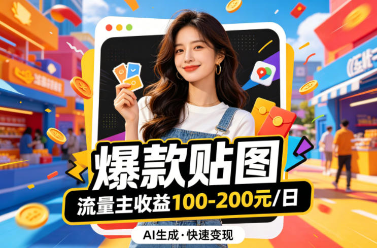 借助AI生成爆款贴图做公众流量主，当日收益100-200-快名资源网