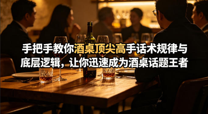 付费文章：手把手教你酒桌顶尖高手话术规律与底层逻辑，让你迅速成为酒桌话题王者(二十年全网独家经验分享)-快名资源网