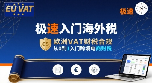极速入门海外税，欧洲VAT财税合规，从0到1入门跨境电商财税-快名资源网