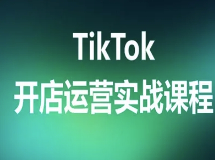 TikTok开店运营实战课程，TK跨境电商实操全流程-快名资源网